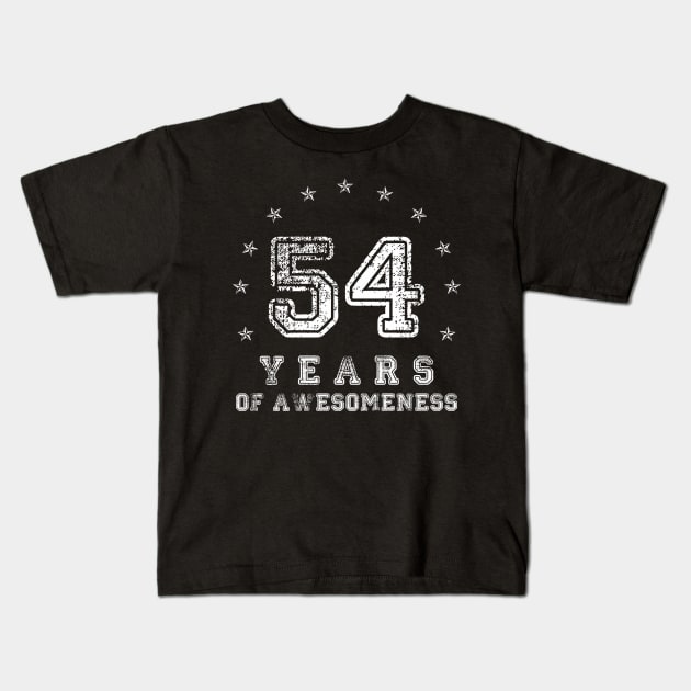 Vintage 54 years of awesomeness Kids T-Shirt by opippi